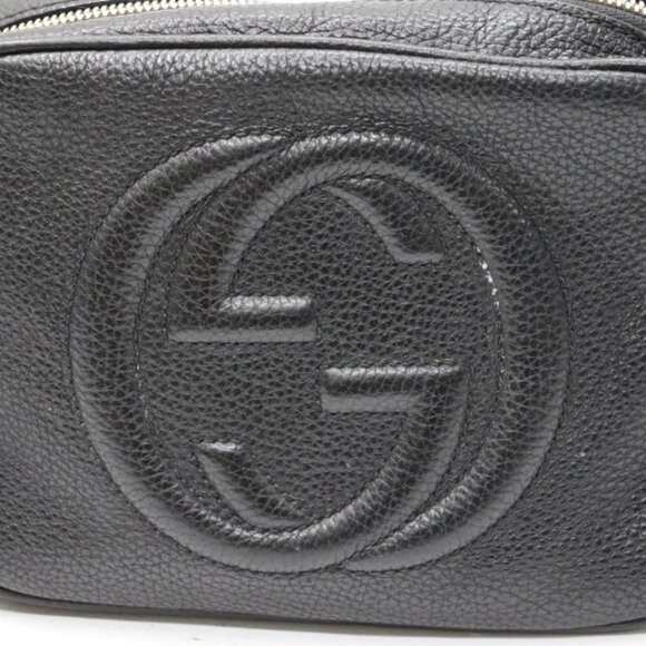 Gucci Pebbled Calfskin Small Soho Disco Bag - Black - Picture 8 of 16